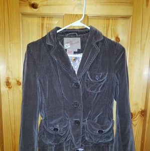 BKE Blazer Jacket Brown Velour women's size S